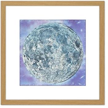 Classic Space Slate: Hammond 1966 Moon Map – 8×8 In. Wood-Backed Print