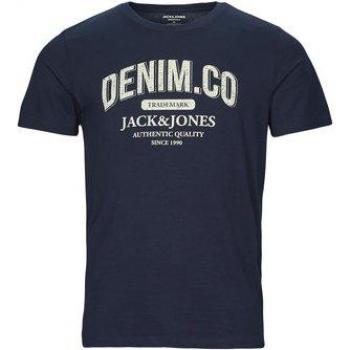 Men's JJEJEANS Short Sleeve T-Shirt in Marine by Jack & Jones