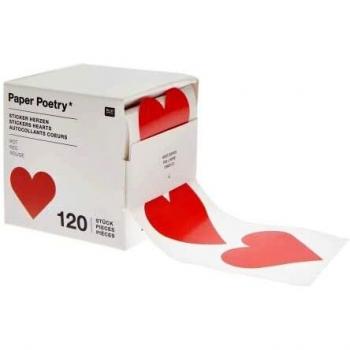 Stickers Coeur Rouge 5 cm 120 pcs