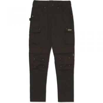 Nexus Noir Pantalon Professionnel Slim – Étireur Léger, Coton 50%, Renforts Genoux