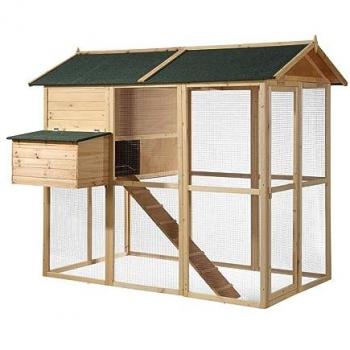 Poulailler en bois avec enclos