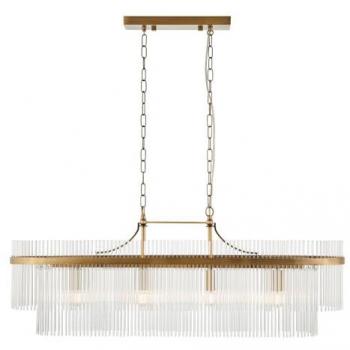 Luxia Torquay Antique Brass Ceiling Pendant Light