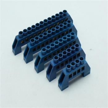 Blue Wiring Block with Copper Bar and Flame Retardant Plastic