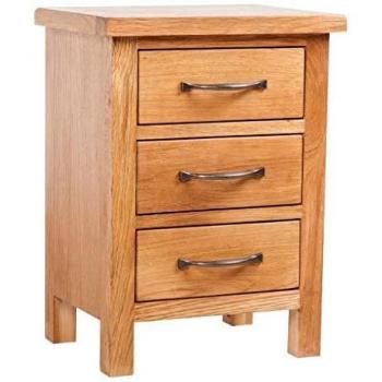 Oak Wood 3-Drawer Bedside Cabinet from vidaXL – 40x30x54 cm