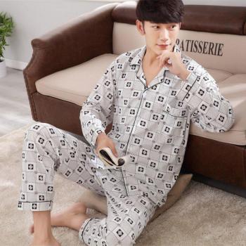 Pijamas de Hombre con Diseño a Rayas y Confort Algodón