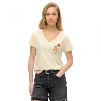 Cream Urban Suika Tee, Metallic V‑Style – 2XS