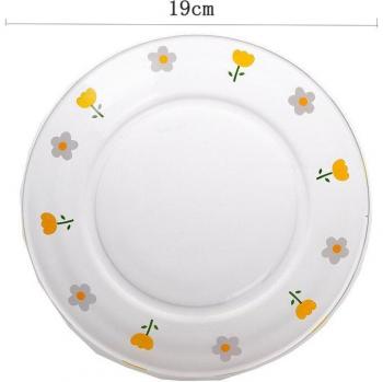 French Style Hand-Painted Tulip Glass Plates