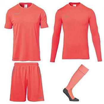 Kids Goalkeeper Set Uhlsport Score – 164 Fluo Rot & Grau