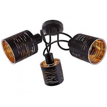 Black Tunno 3‑E14 Semi‑Flush Ceiling Lamp