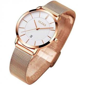 Ultra‑Thin White Face Ladies’ Timepiece