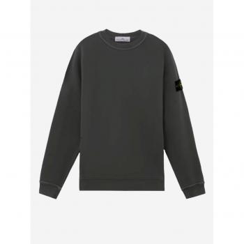 Stone Island Men's Dark Cotton Crew-Neck Sweatshirt