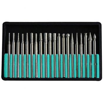 Set de 20 forets diamantés 3 mm pour polissage