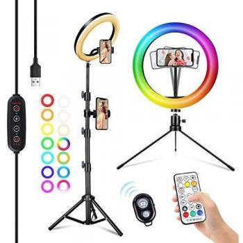 MobileGlow 10 RGB LED Ring & Tripod Set