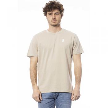 Invicta Men's Beige Cotton Crew Neck Tee