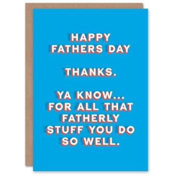 Father’s Day Thank‑You Card – “Thanks for All the Fatherly Stuff”
