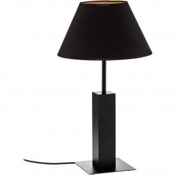 Lampada Stila da tavolo Luminex, cono nero-oro