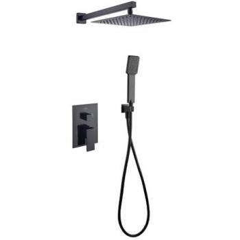 Grifo de Ducha Monomando Empotrado Acabado Negro