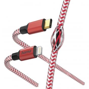 Hama Câble Lightning USB-C 1,5 m Rouge Réfléchissant