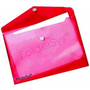FolderSys A5 Dokumentenmappe, quer, Klettverschluss, PP, rot