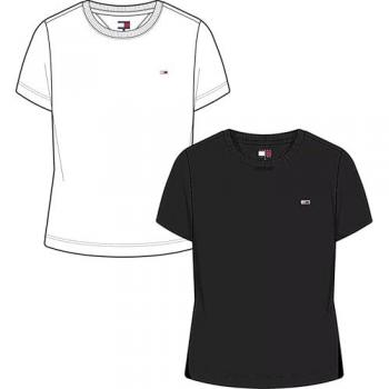 2‑er‑Set Tommy Jeans T-Shirts – DW0DW21366, Bunt, Slim Fit, Damen, L
