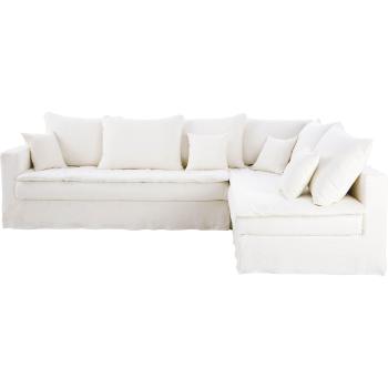 Modèle d’angle 5/6 places, lin supérieur blanc – Maisons du Monde