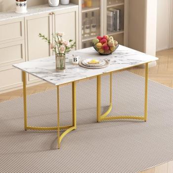Sala Pranzo 140x80 Elegante in Mdf e Metallo