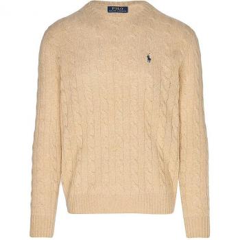 Polo Ralph Lauren Brown Cable Knit Pullover Sweater Size S