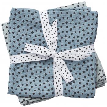 Done by Deer™ Spucktuch 2er-Pack Happy dots Blau