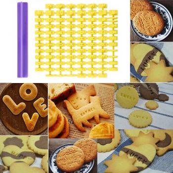 Molde 1 Unidad: Estampillas de Galleta con Letras en Fondant
