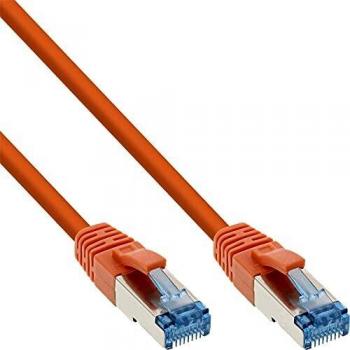 InLine® 24585 Rete Cablaggio LAN S/FTP Cat.6A 500MHz Patch Ethernet Lszh 1.5m Arancione