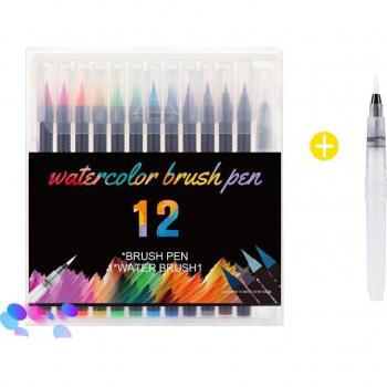 24-Color Watercolor Brush Pens Collection