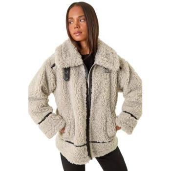 Manteau aviateur Roman gris avec contraste Borg