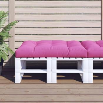 Cojín para palés de tela rosa 120x80x12 cm