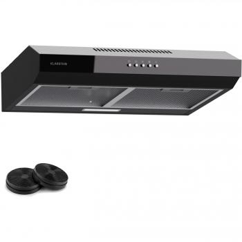 Hotte sous-meuble Klarstein Contempo 60 cm 200 m³/h LED inox acrylique noir