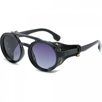 Gafas de sol de cuero estilo punk para hombres y mujeres