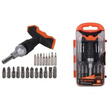 Cacciavite Cricchetto Multiuso 25pz con Manico A T