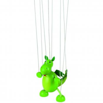 Goki Handpuppen Theater mit Dinosaurier Marionette