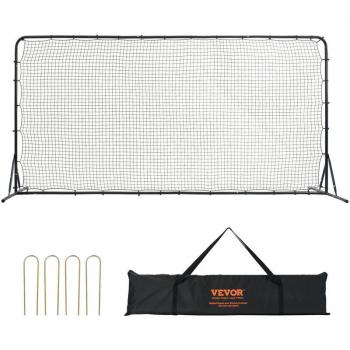 VEVOR Rete da Calcio 12x6FT – Rimbalzo Sportivo, Tubo di Ferro in PE, Borsa Portatile