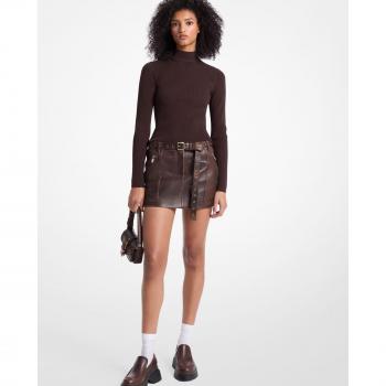 Falda mini de piel Michael Kors
