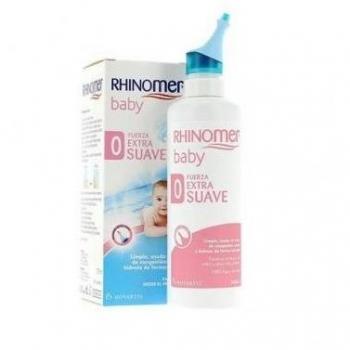 RHINOMER BABY Spray Nasal Fuerza 0 Extra Suave 115ml + 10 Recambios Blandos Desechables de REGALO