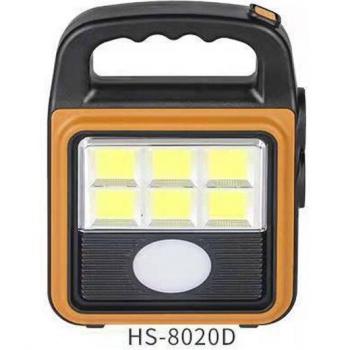 Luz de trabajo portátil 3 en 1 con carga solar y USB para camping