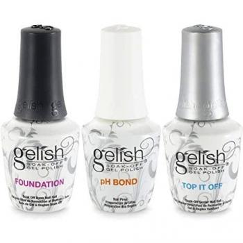 Gelish 3‑Pack LED Gel System – Foundation, Topcoat, pH Bond Included