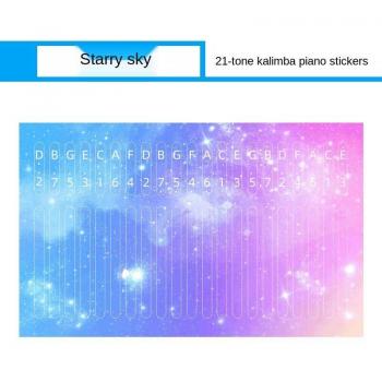 Kalimba 17 touches avec Autocollant de Nom et Accessoires, Kit Multicolore pour Étudiants