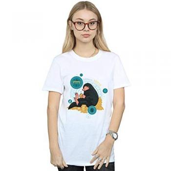 FANTASTIC BEASTS Women’s Sitting Niffler T-Shirt, White, Large