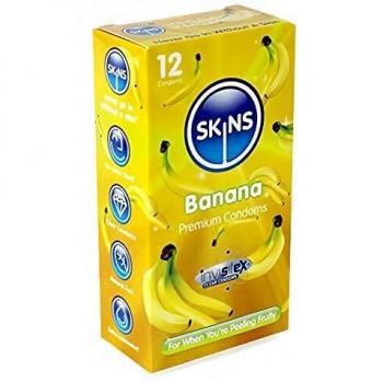 Skins Banana Flavour 12 Pack x 2 Condoms