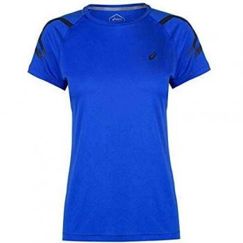 ASICS Damen Icon Sportshirt – Blau/Dunkelgrau – XL