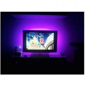 Lot de bandes LED TV 2 x 90 cm USB avec télécommande musicale