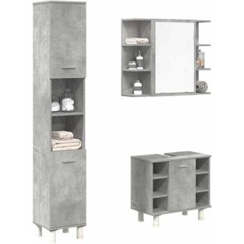 Conjunto de Muebles de Baño 2 Piezas Gris Hormigón