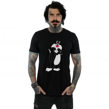 T-shirt Noir Homme Sylvester des Looney Tunes Taille S