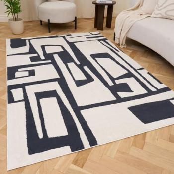 Abstract Navy Lounge Rug by The Rugs – 200 × 290 cm